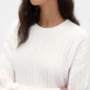 Mini-robe-pull en maille torsadée CashSoft