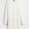 Mini-robe-pull en maille torsadée CashSoft