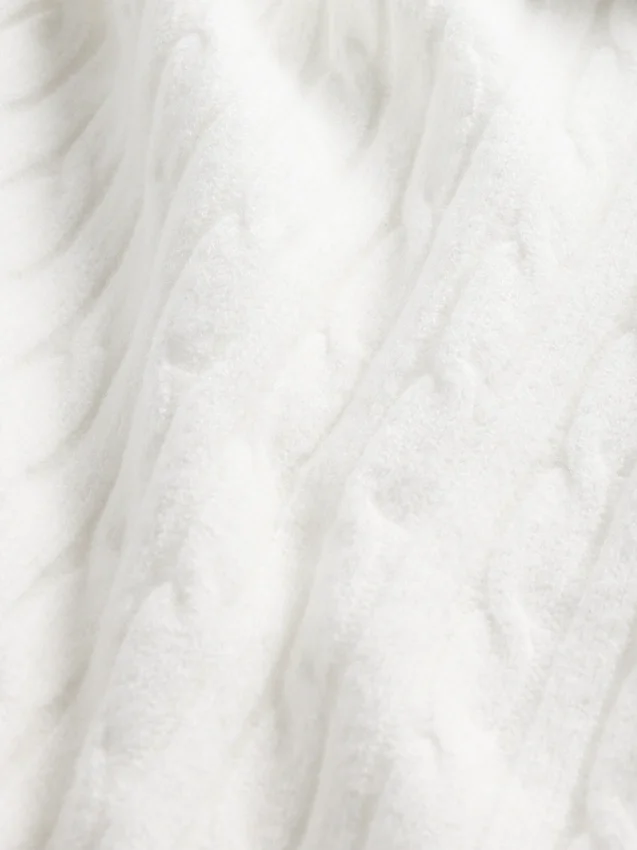 Mini-robe-pull en maille torsadée CashSoft