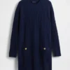 Mini-robe-pull en maille torsadée CashSoft