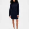 Mini-robe-pull oversize à col roulé