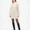 Mini-robe-pull oversize à col roulé