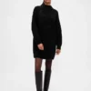 Mini-robe-pull oversize à col roulé