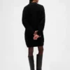 Mini-robe-pull oversize à col roulé