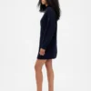 Mini-robe-pull oversize à col roulé