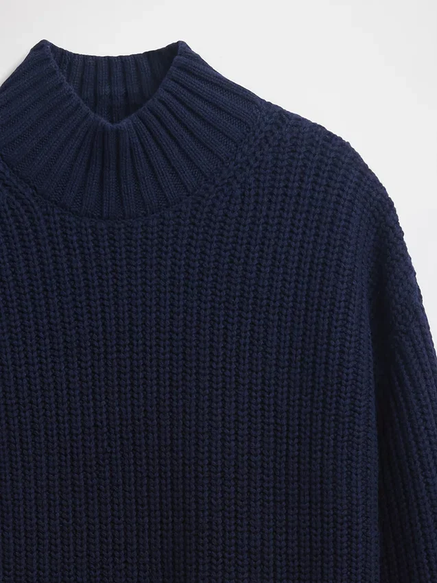 Mini-robe-pull oversize à col roulé
