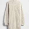 Mini-robe-pull oversize à col roulé