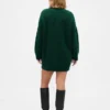 Mini-robe-pull oversize à col roulé