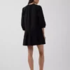 Mini-robe à taille basse bordée de dentelle