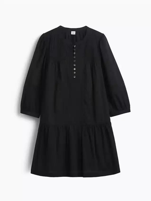 Mini-robe à taille basse bordée de dentelle