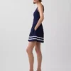 Mini-robe taille basse en mélange de lin