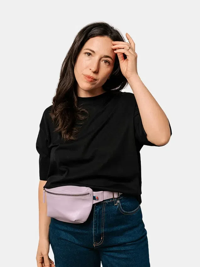 Mini sac banane en cuir vegan Kibou