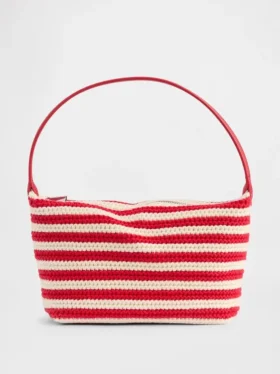 Mini-sac rayé au crochet
