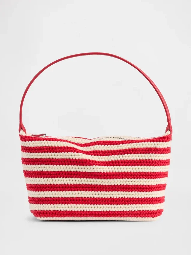 Mini-sac rayé au crochet
