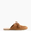 Mules mocassins à pompons en daim vegan