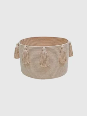 Panier Lorena Canals « New Tassels » rose