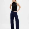 Pantalon 365 à taille basse, plissé et à jambes larges