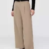 Pantalon 365 à taille basse, plissé et à jambes larges