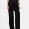 Pantalon 365 à taille basse, plissé et à jambes larges
