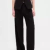 Pantalon 365 à taille basse, plissé et à jambes larges