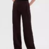 Pantalon 365 à taille basse, plissé et à jambes larges