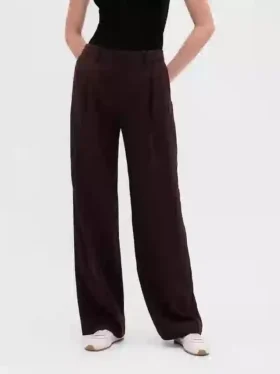 Pantalon 365 à taille basse, plissé et à jambes larges