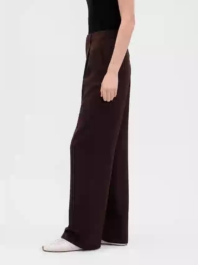 Pantalon 365 à taille basse, plissé et à jambes larges