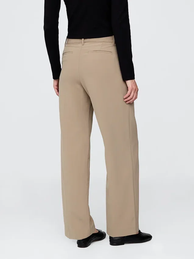 Pantalon 365 à taille basse, plissé et à jambes larges