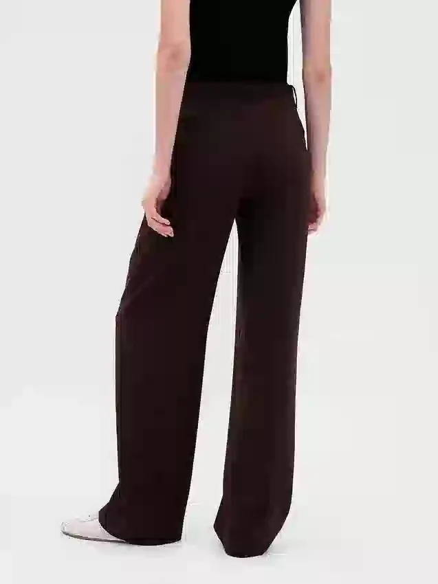 Pantalon 365 à taille basse, plissé et à jambes larges