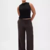 Pantalon 365 à taille basse, plissé et à jambes larges