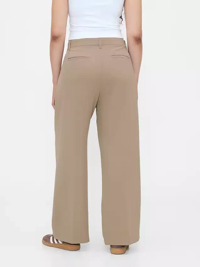 Pantalon 365 à taille basse, plissé et à jambes larges
