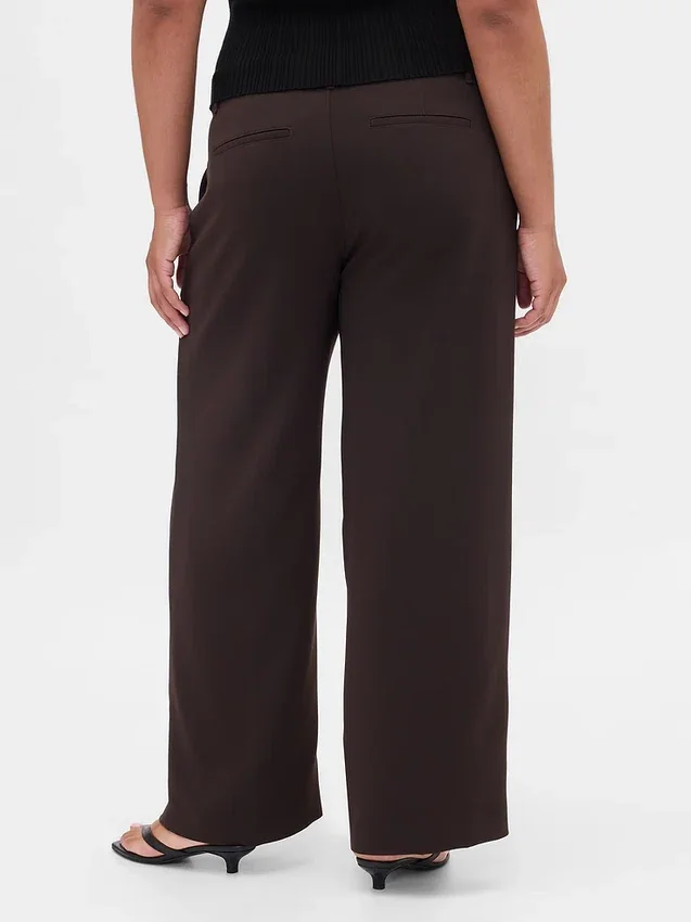 Pantalon 365 à taille basse, plissé et à jambes larges