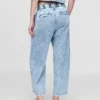 Pantalon 365 taille haute en denim ultra-doux à plis, longueur cheville