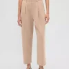 Pantalon 365 taille haute en sergé brossé, coupe fuselée aux chevilles