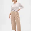 Pantalon 365 taille haute en sergé brossé, coupe fuselée aux chevilles