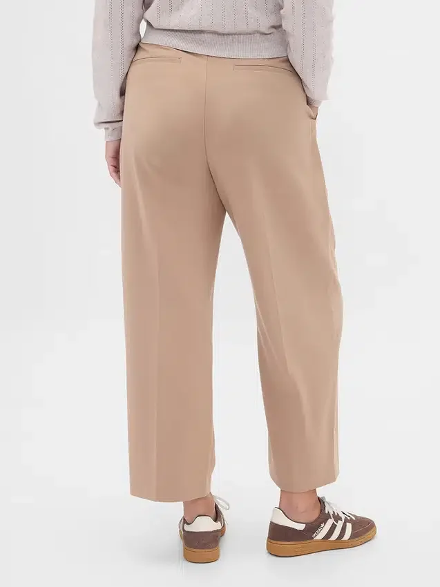 Pantalon 365 taille haute en sergé brossé, coupe fuselée aux chevilles