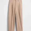 Pantalon 365 taille haute en sergé brossé, coupe fuselée aux chevilles