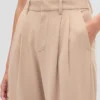 Pantalon 365 taille haute en sergé brossé, coupe fuselée aux chevilles