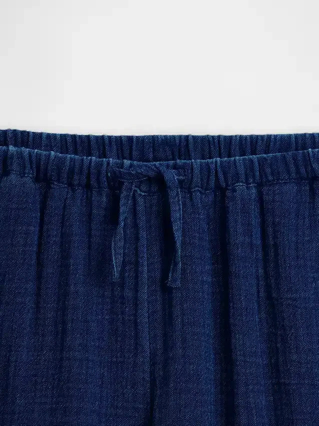 Pantalon ample décontracté en gaze de coton pour enfant