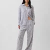 Pantalon ample décontracté en mélange de lin
