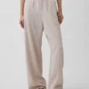 Pantalon ample décontracté en mélange de lin