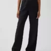Pantalon ample décontracté en mélange de lin