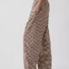Pantalon ample décontracté en mélange de lin