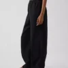 Pantalon ample décontracté en mélange de lin