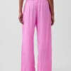 Pantalon ample décontracté en mélange de lin