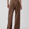 Pantalon ample décontracté en mélange de lin