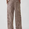 Pantalon ample décontracté en mélange de lin