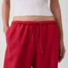 Pantalon ample décontracté en mélange de lin