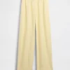 Pantalon ample décontracté en mélange de lin