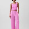 Pantalon ample décontracté en mélange de lin